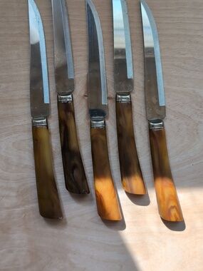 Vintage W Richardson Sheffield England Steak Knoves Set Of 5